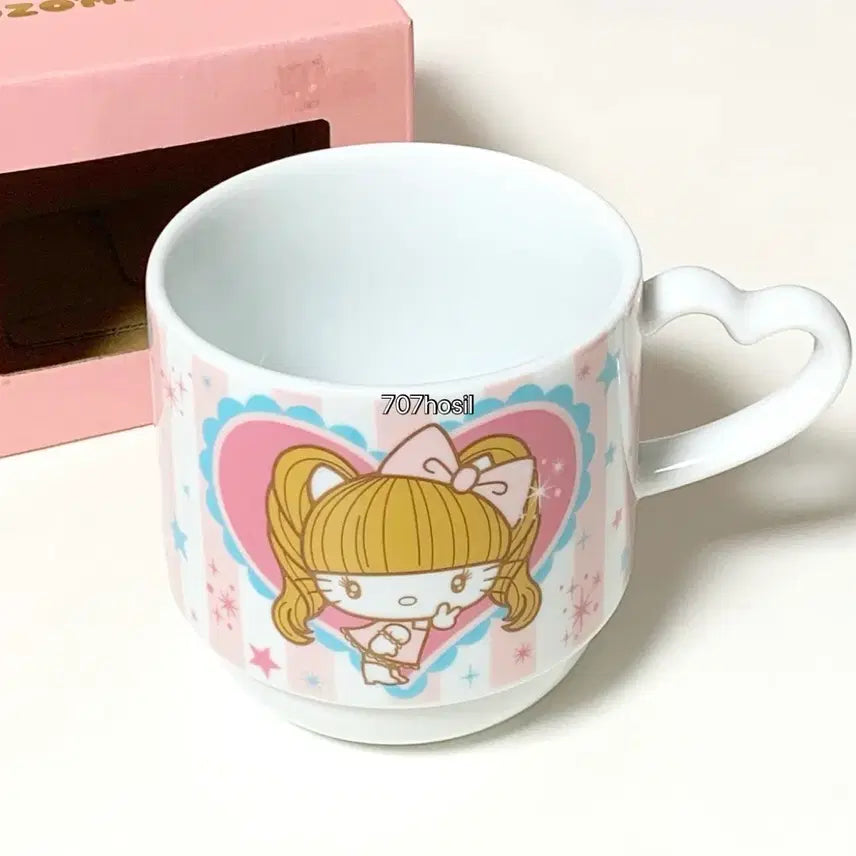 [BUNJANG] Vintage Sanrio Hello Kitty Tsuji Nozomi Mug Cup / 고전 키티 츠지노조미 츠지 키티 머그컵