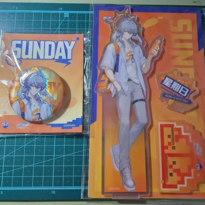 [BUNJANG] Honkai: Star Rail Sunday Acrylic Stand &amp; Can Badge Set / 붕괴 스타레일 환타 콜라보 선데이 아크릴 스탠드+캔뱃지 세트