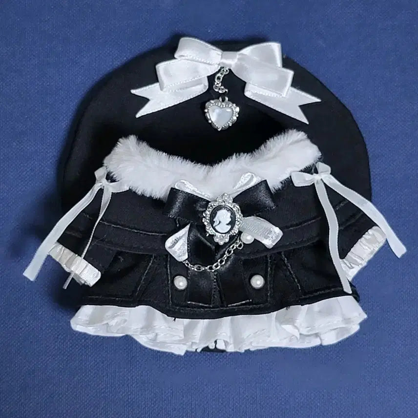 [BUNJANG] 10cm Reborn Black Unattributed Cotton Doll Plushie Clothing / 10cm 인형옷 우블 레브리 블랙 무속성 솜인형 누이옷