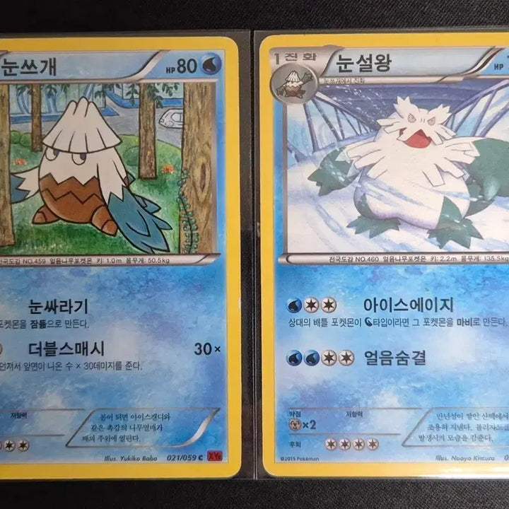 [BUNJANG] Pokemon Card Froslass Evolution Set / XY시리즈 포켓몬카드 눈쓰개/눈설왕 진화세트