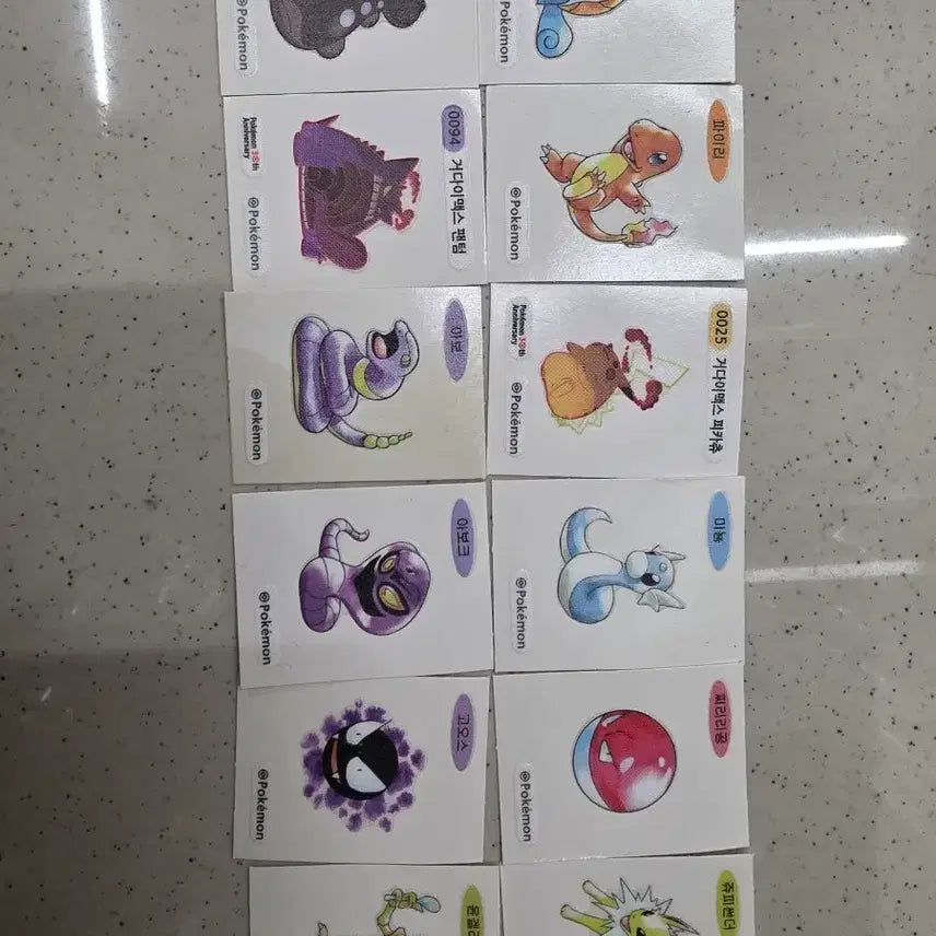 [BUNJANG] Pokemon Sticker 12 Types Bundle Set / 일괼)포켓몬 띠부띠부씰 12종 세트