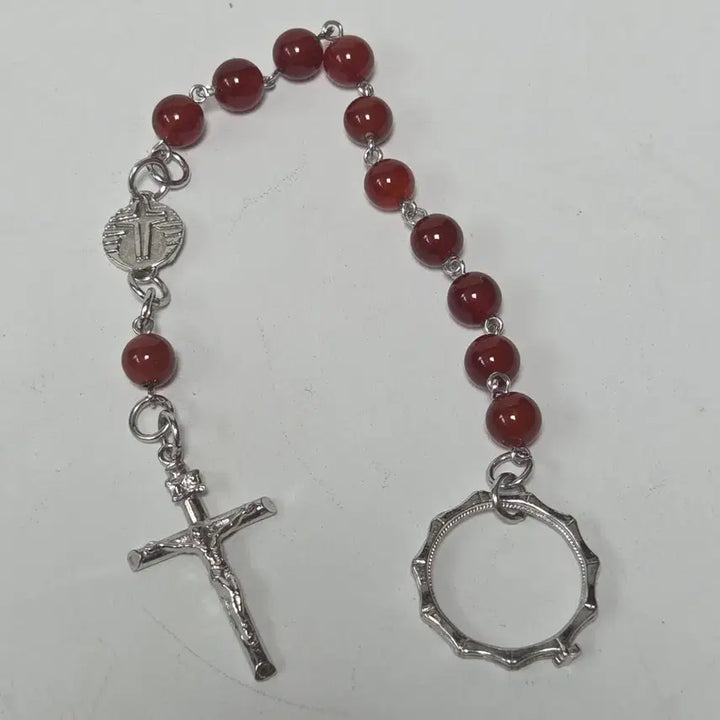 [BUNJANG] Catholic 200th Anniversary Rosary Cross Metal Stone / 천주교 200주년 묵주 십자가  금속 돌 재질 가톨릭