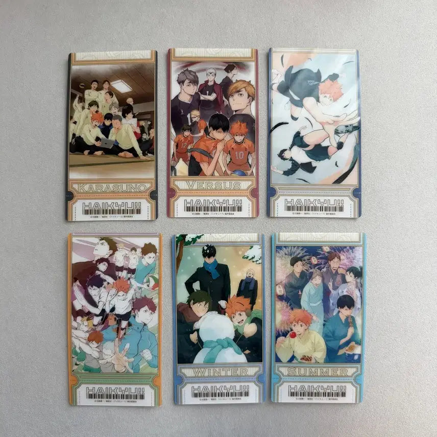 [BUNJANG] Haikyu!! Visual Clear Ticket Bundle Set / 하이큐 비쥬얼 클리어 티켓 일괄