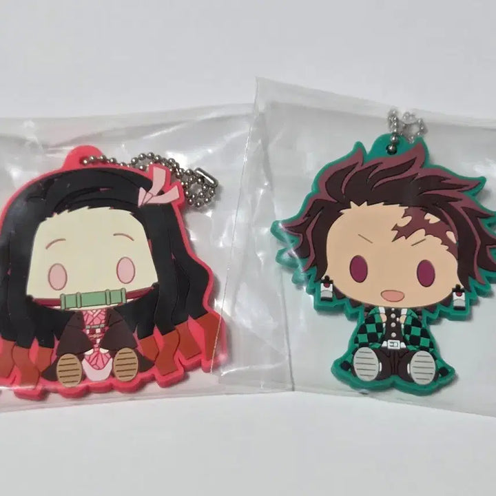 [BUNJANG] Demon Slayer Tanjiro &amp; Nezuko Rubber Mascot Bundle Set / 귀멸의 칼날 g상 탄지로 네즈코 고무 마스코트 일괄