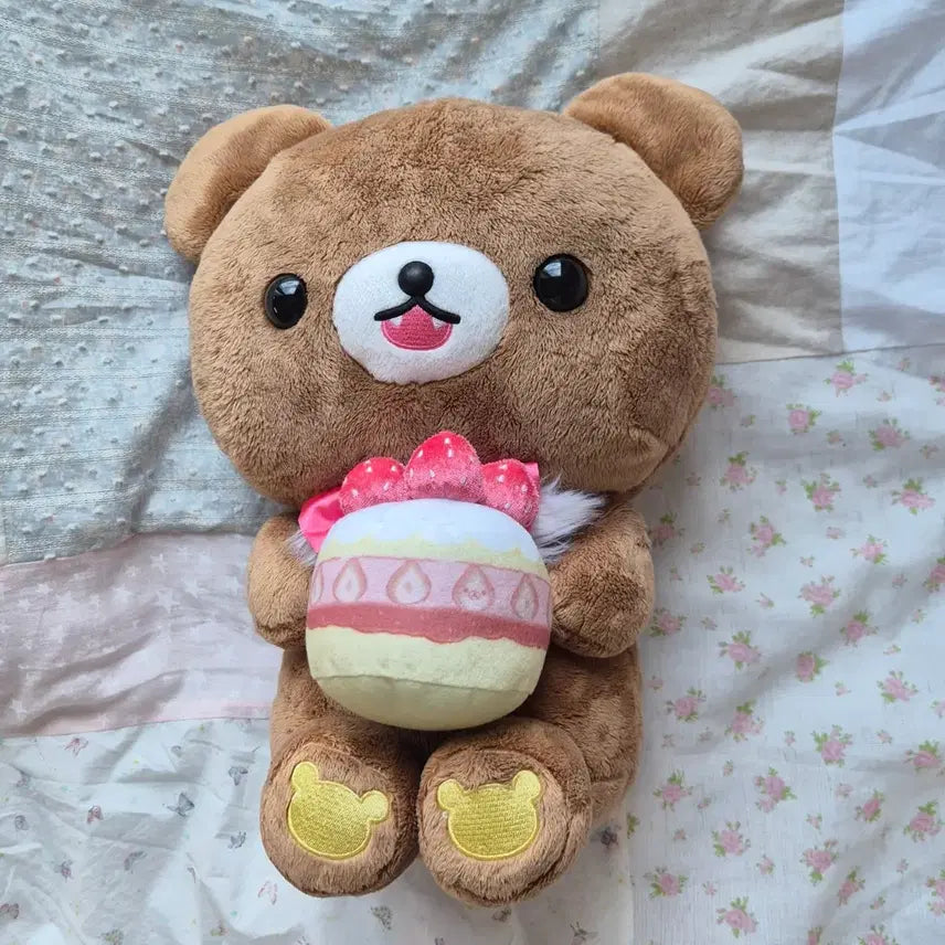 [BUNJANG] ChaiRori Koguma Rilakkuma Strawberry Cake Doll / 고전 빈티지 차이로이 코구마 리락쿠마 딸기 케이크 인형  쿠지