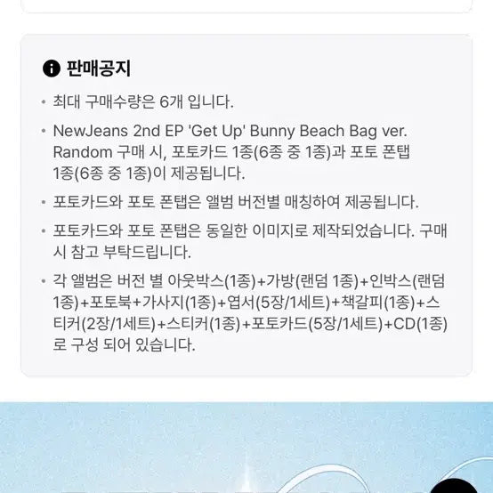 [BUNJANG] NewJeans Beach Bag Album Minji Version / 새상품 뉴진스 비치백 앨범 (민지 버전)