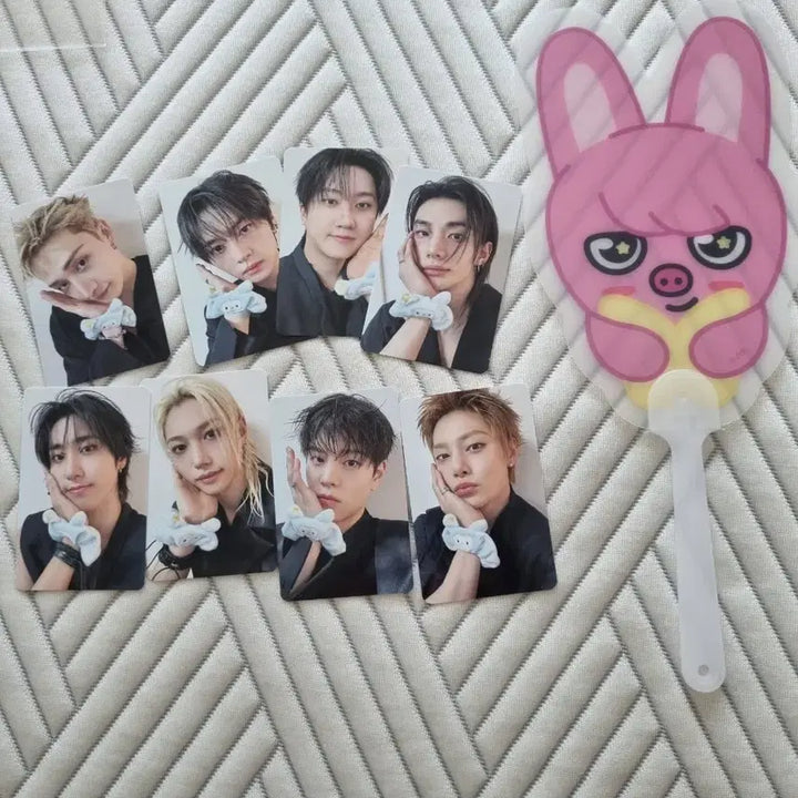 [BUNJANG] Stray Kids Run It Concert Photocard Set &amp; Pig Fan / 스트레이키즈 스키즈 런잇 콘서트 입장 기프트 포토카드,돼끼부채