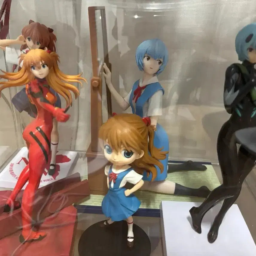 [BUNJANG] Evangelion Rei Ayanami &amp; Asuka Langley Soryu Figures Bundle Set / 에반게리온 레이,아스카 피규어 일괄