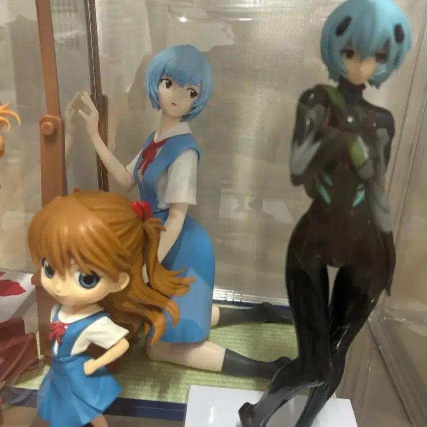 [BUNJANG] Evangelion Rei Ayanami &amp; Asuka Langley Soryu Figures Bundle Set / 에반게리온 레이,아스카 피규어 일괄