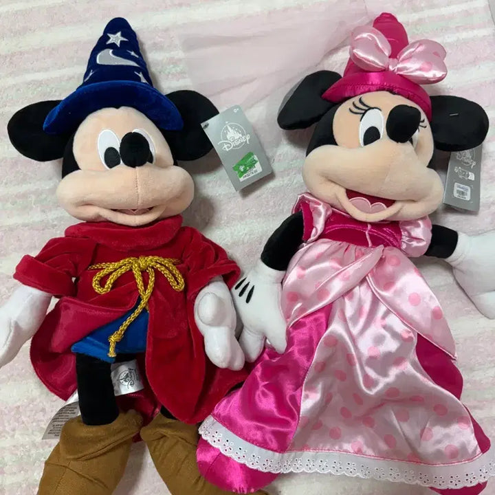 [BUNJANG] Disney Sorcerer Mickey Mouse &amp; Minnie Mouse Plush Bundle / 디즈니스토어 판타지아 미키마우스 미니마우스 마법사 소서러 인형 일괄