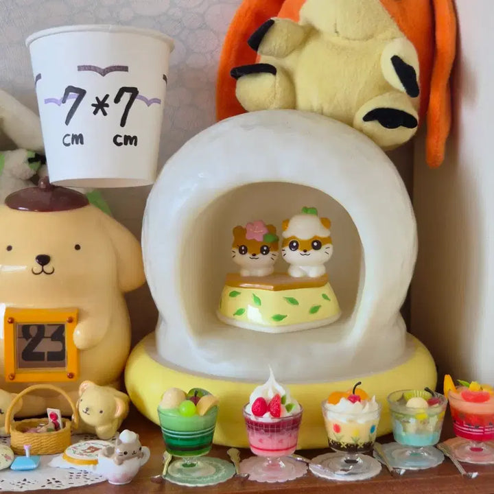 [BUNJANG] Sanrio San-X Kuri Ring Kotatsu Hamster Mood Lamp / 고전 빈티지 산리오 산엑스 쿠리링 무드등 코타츠 햄스터
