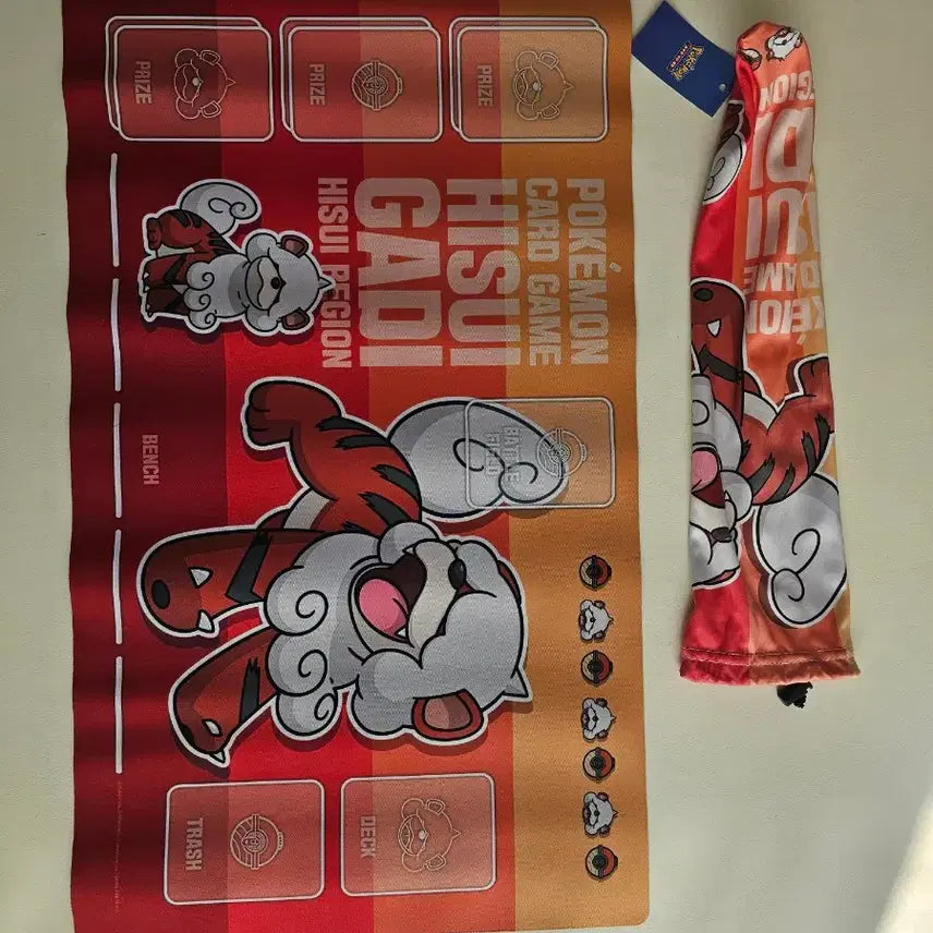 [BUNJANG] Pokemon Playmat Hisuian Growlithe &amp; Marbling Keyring Set / 포켓몬 플레이매트 히스이 가디 &amp; 마블링 키링 (새상품