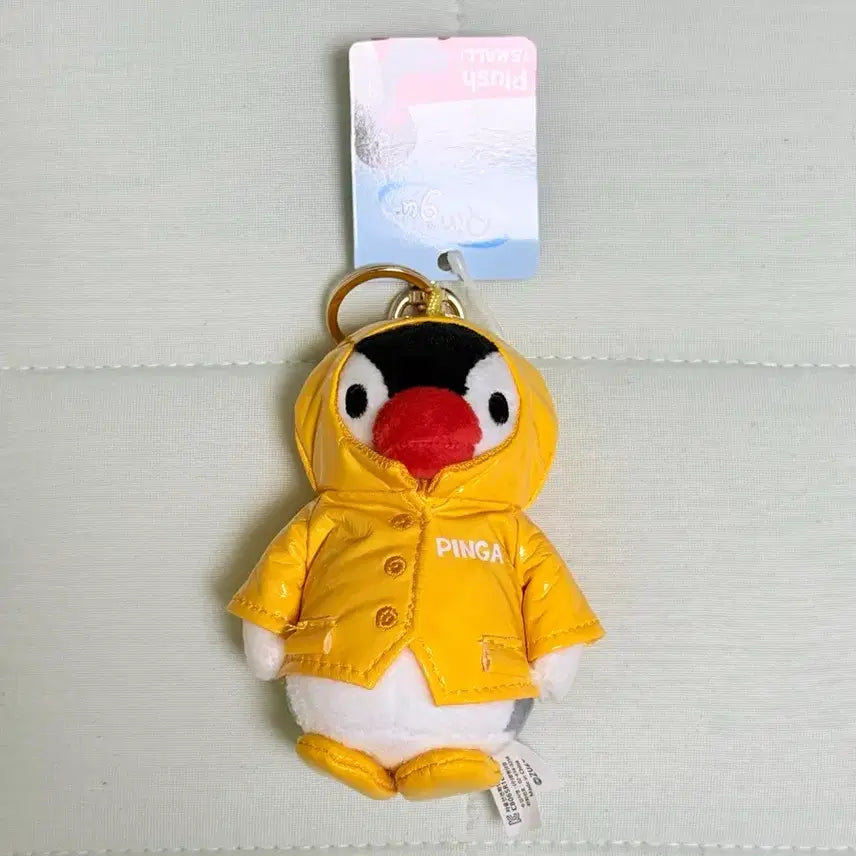 [BUNJANG] Pingga Pinggu Yellow Raincoat Doll Keychain 10cm / 노란 우비 핑가 핑구 가방걸이 10cm 인형키링