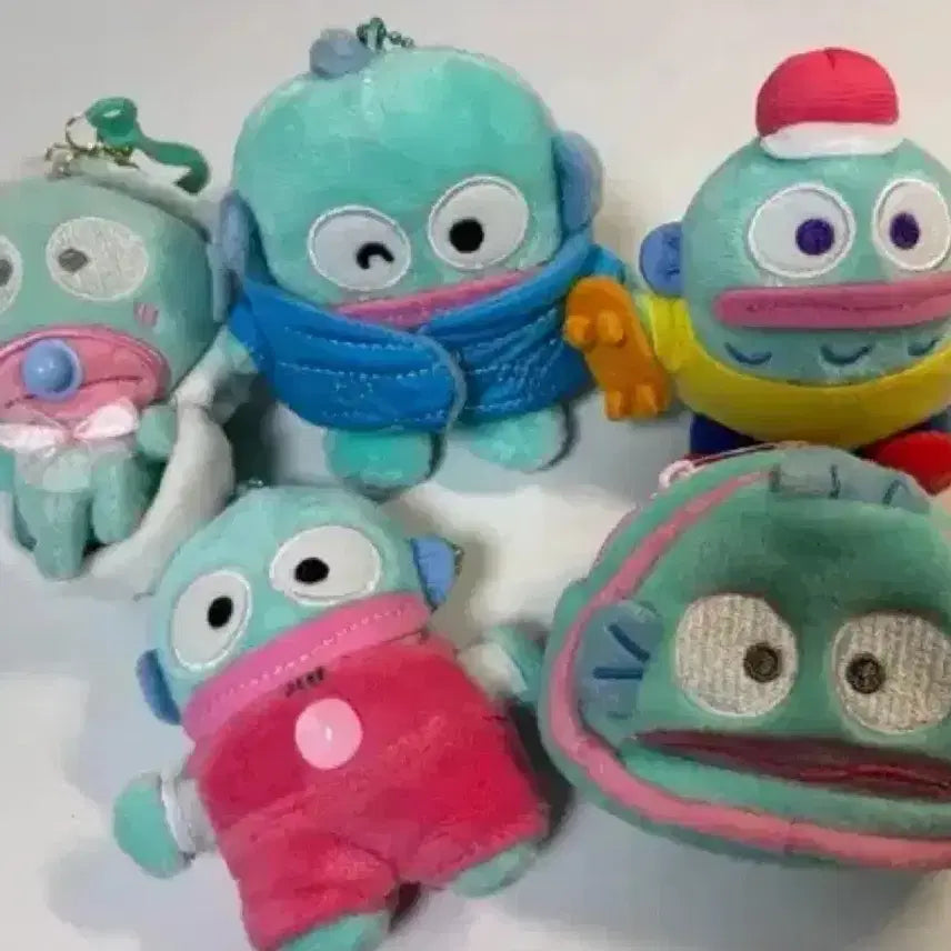 [BUNJANG] Sanrio Hangyodon Doll Keychain Bundle Set (5 Types) / 산리오 한교동 인형 키링 5종 일괄