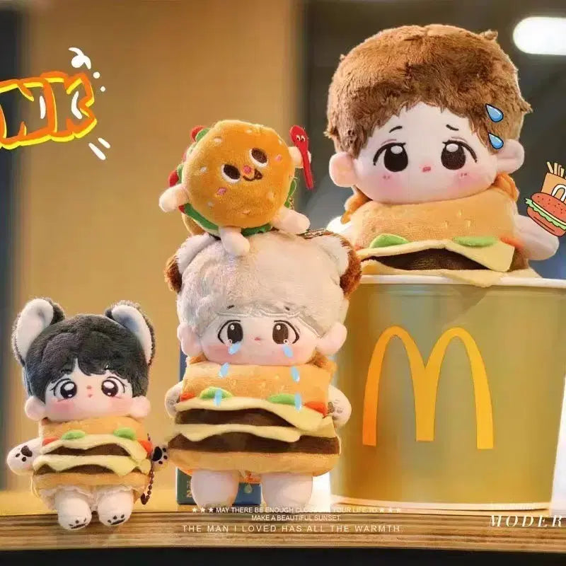 [BUNJANG] Hamburger Outfit Set for 10cm Dolls / 10cm 인형옷 햄버거 10깅