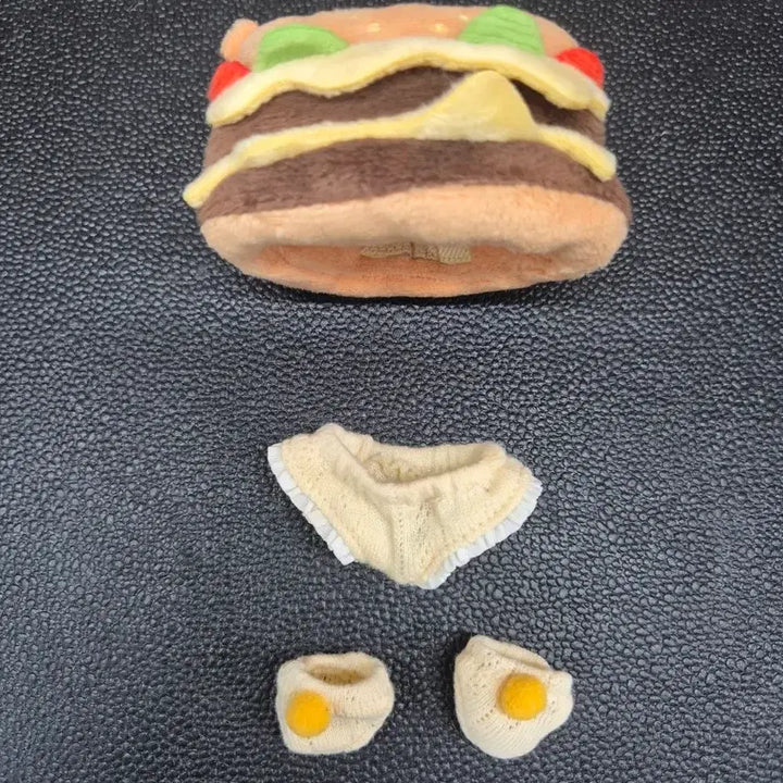 [BUNJANG] Hamburger Outfit Set for 10cm Dolls / 10cm 인형옷 햄버거 10깅