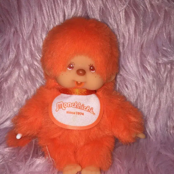 [BUNJANG] Monchhichi Colorful Orange SS Size Keychain / 신상 몬치치 컬러풀 오렌지 주황 키링 키체인  SS 사이즈