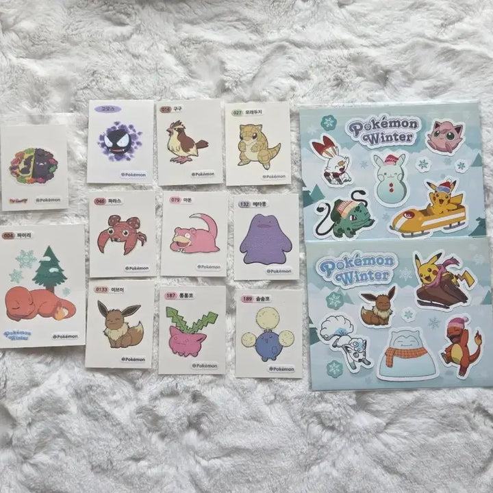 [BUNJANG] Pokemon Mini Stickers (+ Glow-in-the-dark) Bundle Set / 포켓몬 띠부씰 스티커 (+야광)