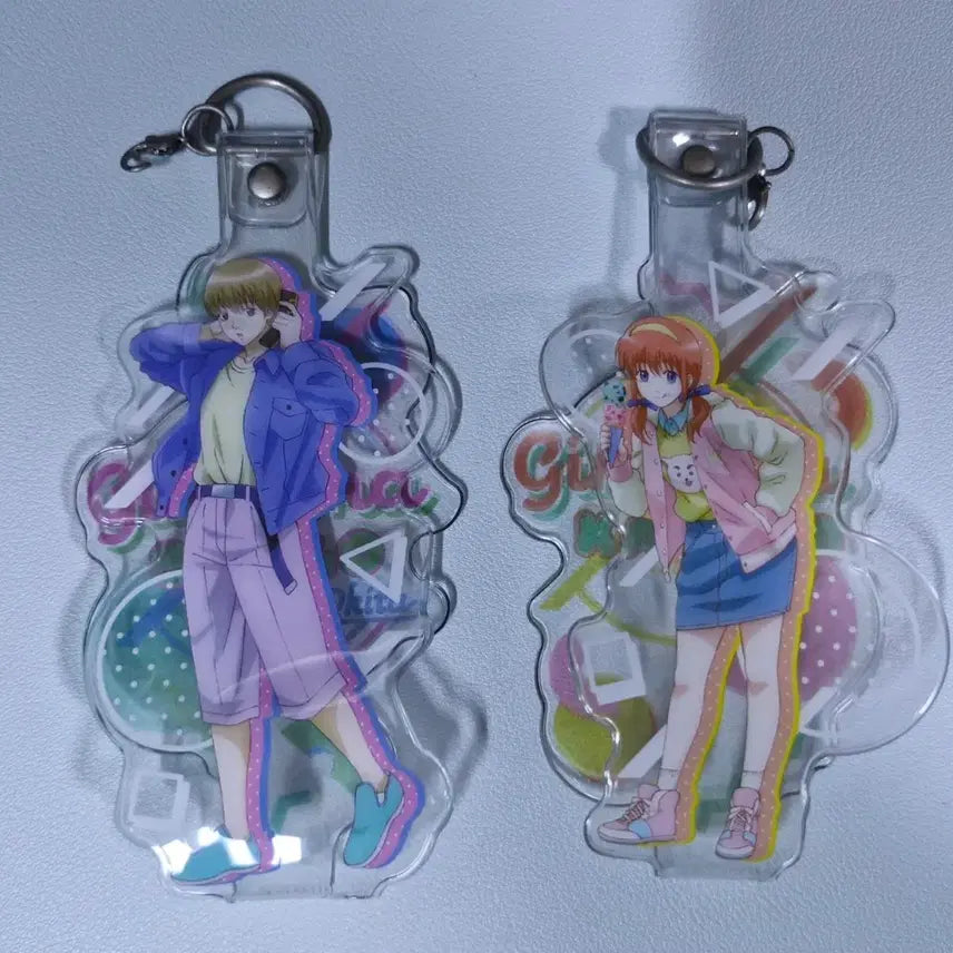 [BUNJANG] Gintama Charabini Strap Retro Pop Okita &amp; Kagura Set / 은혼 캬라비니 스트랩 레트로 팝 오키타 &amp; 카구라 세트