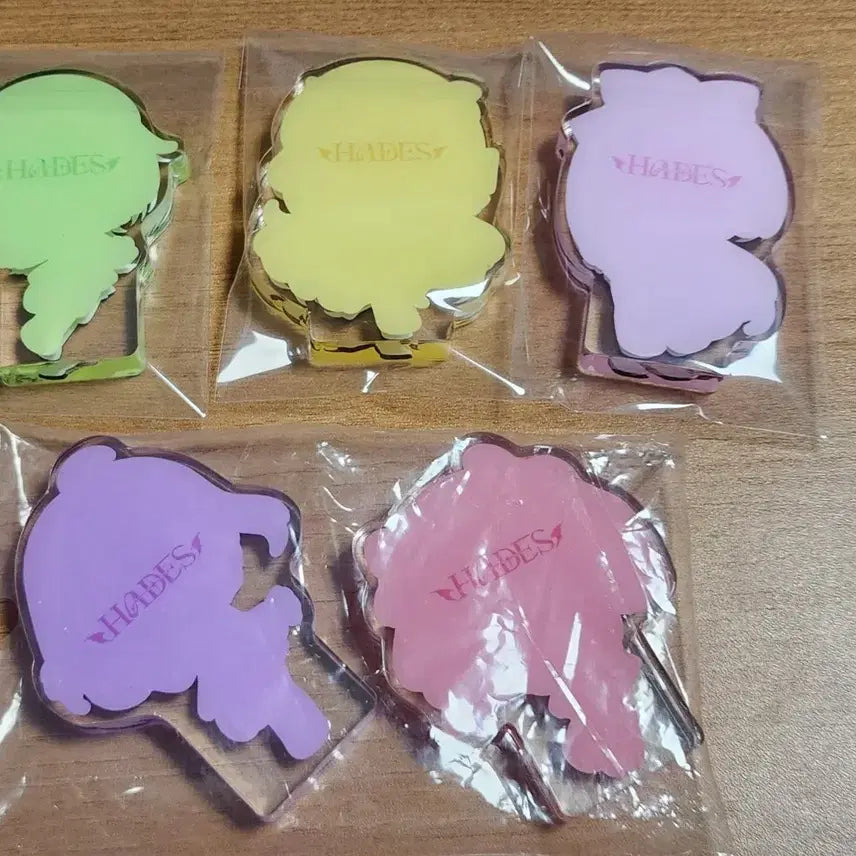 [BUNJANG] Hades Acrylic Character Stands Set (5 Types) / 하데스 굿즈 아크릴코롯토  5종 세트 판매합니다. (필름지 제거)