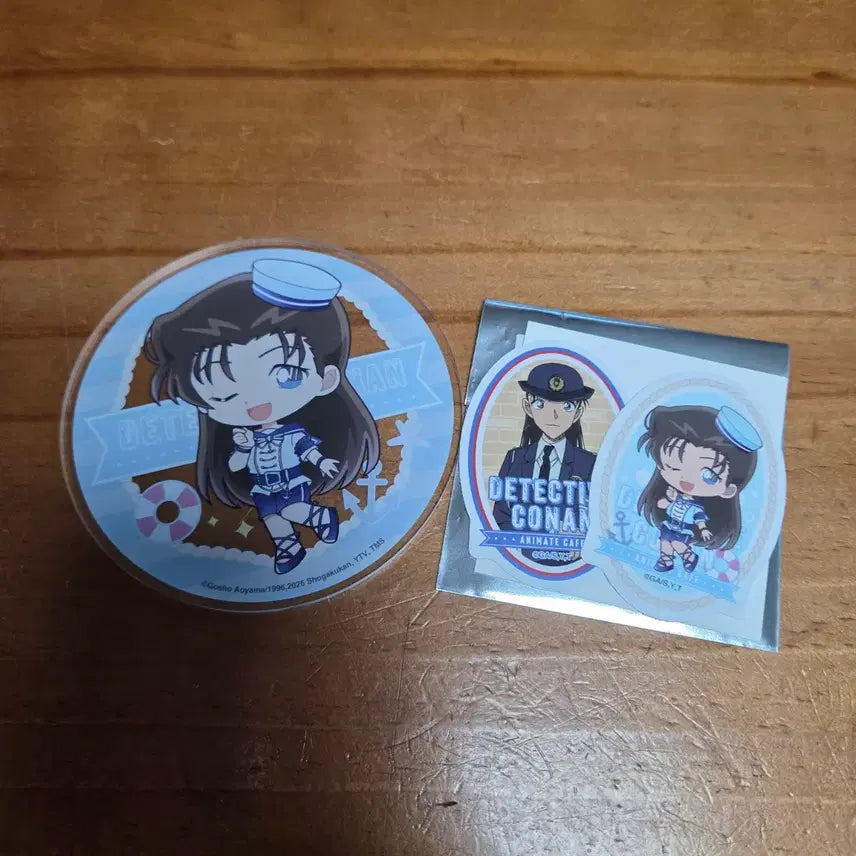 [BUNJANG] Detective Conan x Animate Collaboration Cafe Acrylic Coaster &amp; Sticker Set - Miyamoto Yumi / [판매] 명탐정코난 애니메이트 콜라보 카페