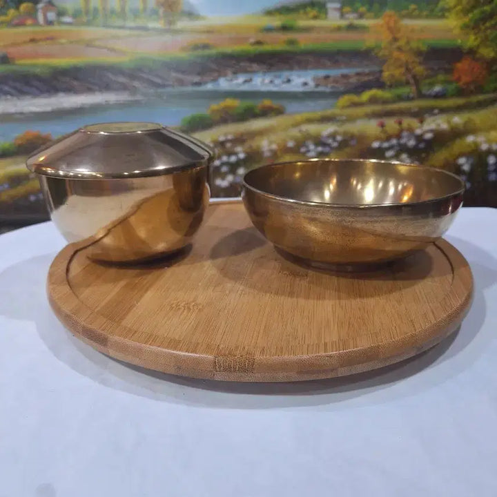 [BUNJANG] Vintage Brass Rice Bowl and Soup Bowl Set / 유기그릇