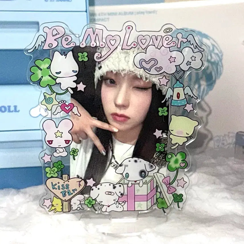 [BUNJANG] Starlight Basket Be My Lover Acrylic Photocard Stand Holder / 별사탕바구니 아크릴 포토카드 스탠드 포카홀더