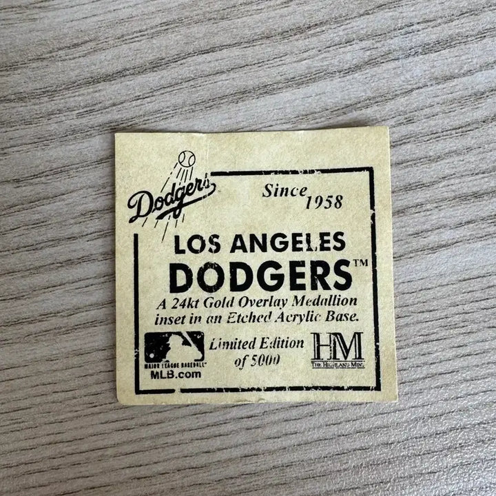 [BUNJANG] LA Dodgers 1962 Limited Edition 24k Gold Coated Commemorative Coin / LA 다저스 기념주화 1962 리미티드 에디션 24k 코팅