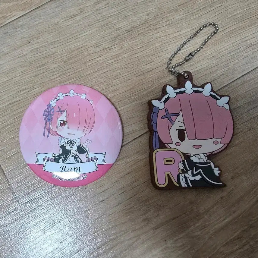 [BUNJANG] Re:Zero Ram Can Badge Keychain / 리제로 람 캔뱃지 키링 일괄 급처