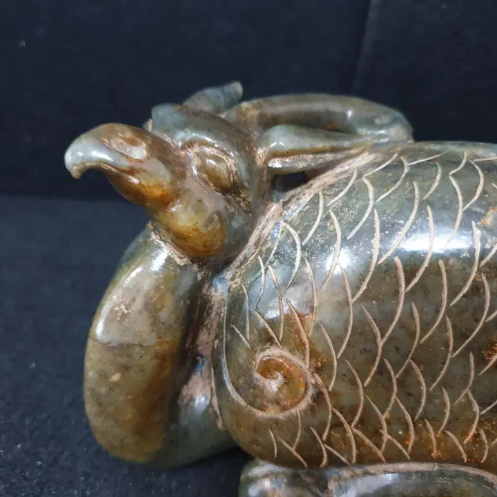[BUNJANG] Suwon Manmul Excavated Huatian Jade Eagle Statue / (수원만물)출토 화전옥 독수리상