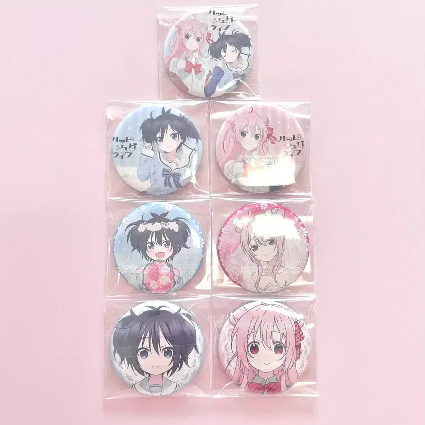 [BUNJANG] Happy Sugar Life Matsuzaka Sato Kobe Shio Can Badge Bundle Set / 해피슈가라이프 마츠자카 사토 코베 시오 캔뱃지