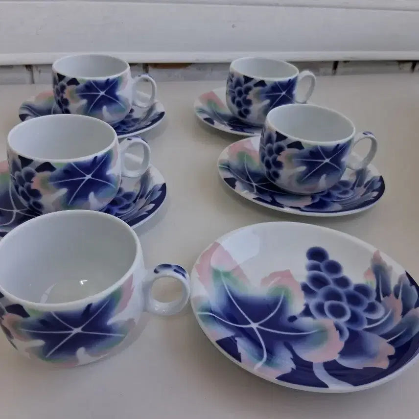 [BUNJANG] Vintage Miryang Ceramic Tea Cup Set / 빈티지 밀양도자기 찻잔 1세트