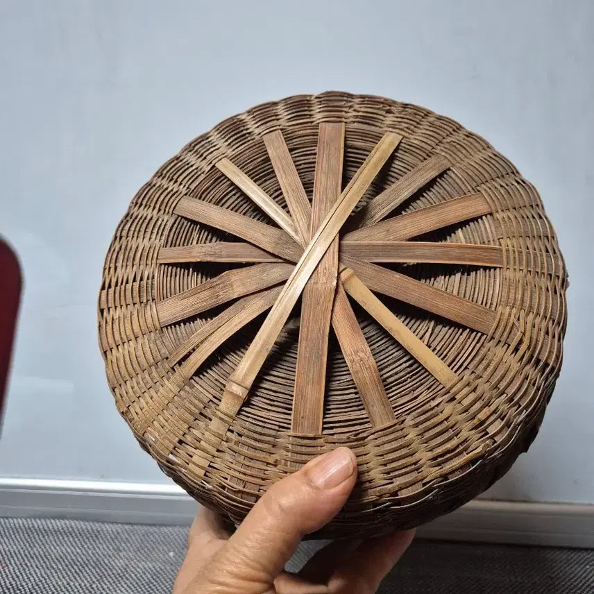 [BUNJANG] Vintage Baby Rice Basket with Lid (Summer, Lunchbox) / 옛날애기밥소쿠리(여름,도시락)