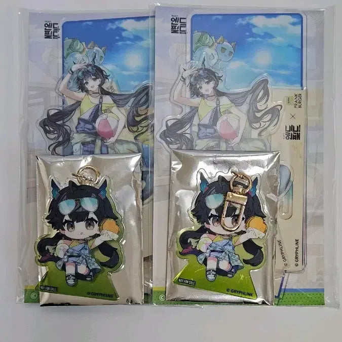[BUNJANG] Enfield Frank Burger Collaboration Cheonwoo Acrylic Stand &amp; Acrylic Keyring Set / 엔드필드 프랭크 버거 콜라보 천우 아크릴 스탠드 &amp; 아크릴 키링