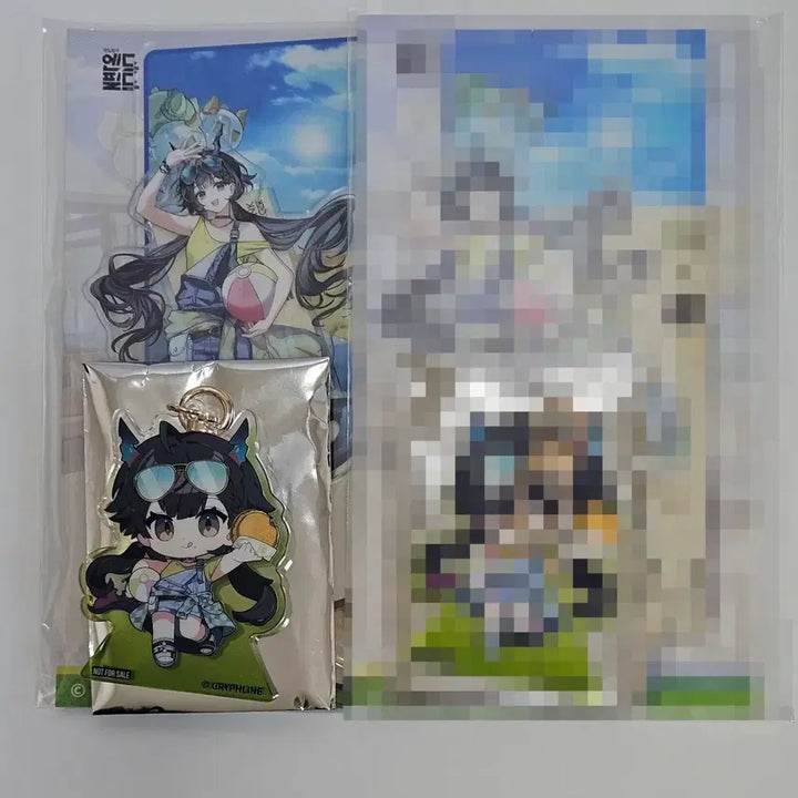 [BUNJANG] Enfield Frank Burger Collaboration Cheonwoo Acrylic Stand &amp; Acrylic Keyring Set / 엔드필드 프랭크 버거 콜라보 천우 아크릴 스탠드 &amp; 아크릴 키링