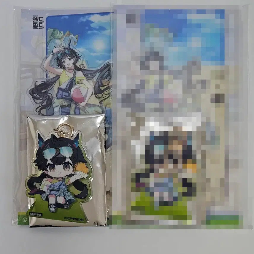 [BUNJANG] Enfield Frank Burger Collaboration Cheonwoo Acrylic Stand &amp; Acrylic Keyring Set / 엔드필드 프랭크 버거 콜라보 천우 아크릴 스탠드 &amp; 아크릴 키링