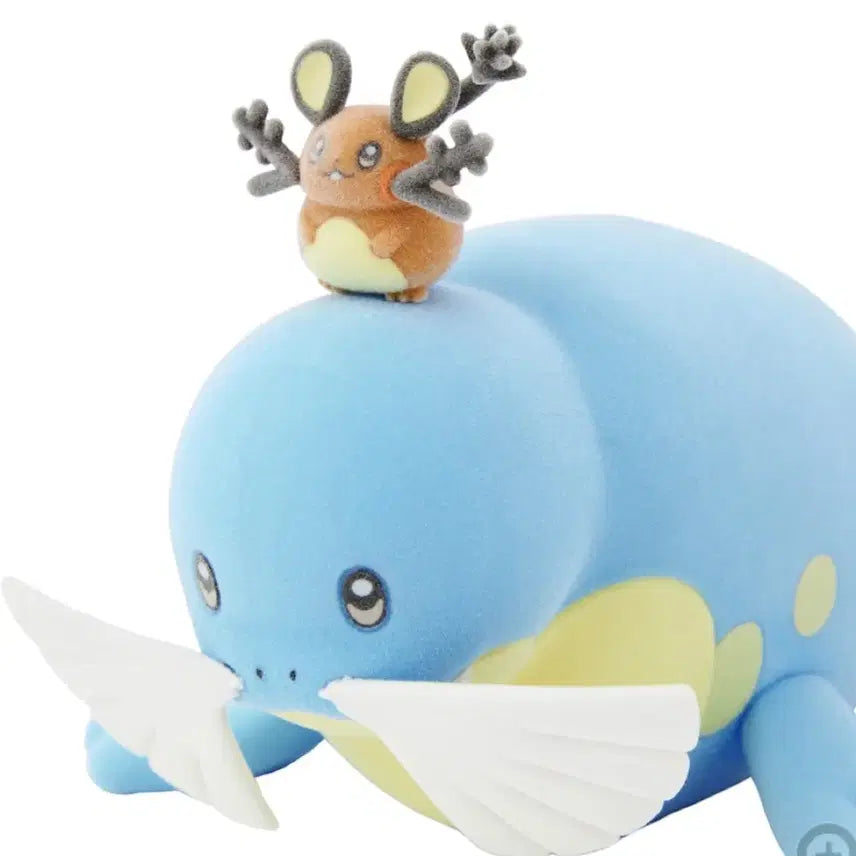 [BUNJANG] Pokemon Shireo &amp; Dedenne Fluffy Figure / 포켓몬 씨레오+데덴네 플로키 피규어