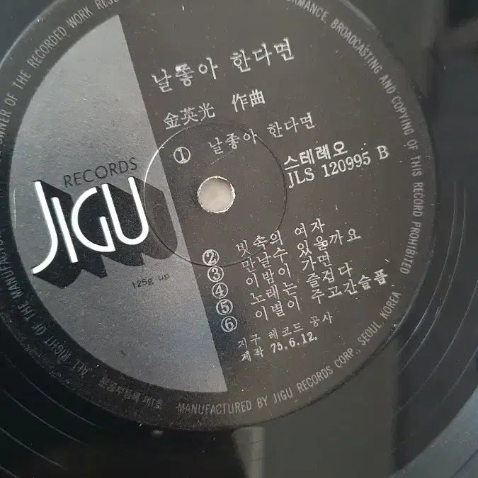 [BUNJANG] Jida Yeon "Tomorrow I Go" LP (First Press) / 지다연 내일이면간다네lp