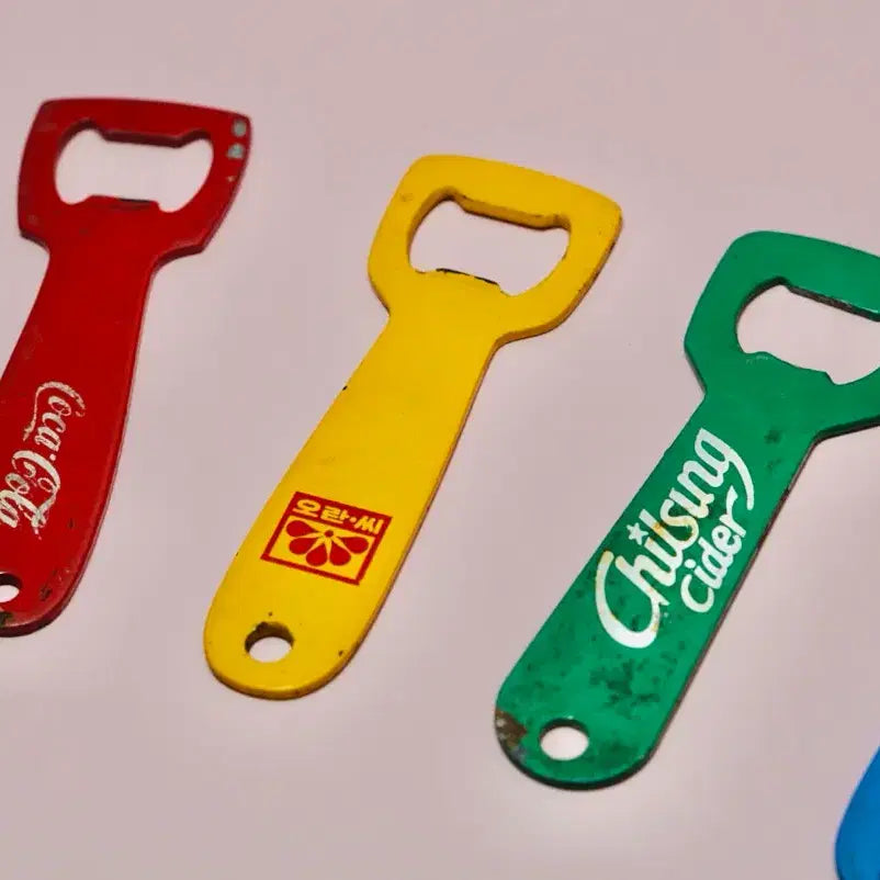 [BUNJANG] Coca-Cola, Chilsung Cider, RC Cola, Orangina, Old Bottle Opener Set (6 pcs) / 코카콜라 칠성사이다 RC콜라 오란씨 옛날 병따개 6개 일괄 세트 레트로 근대사