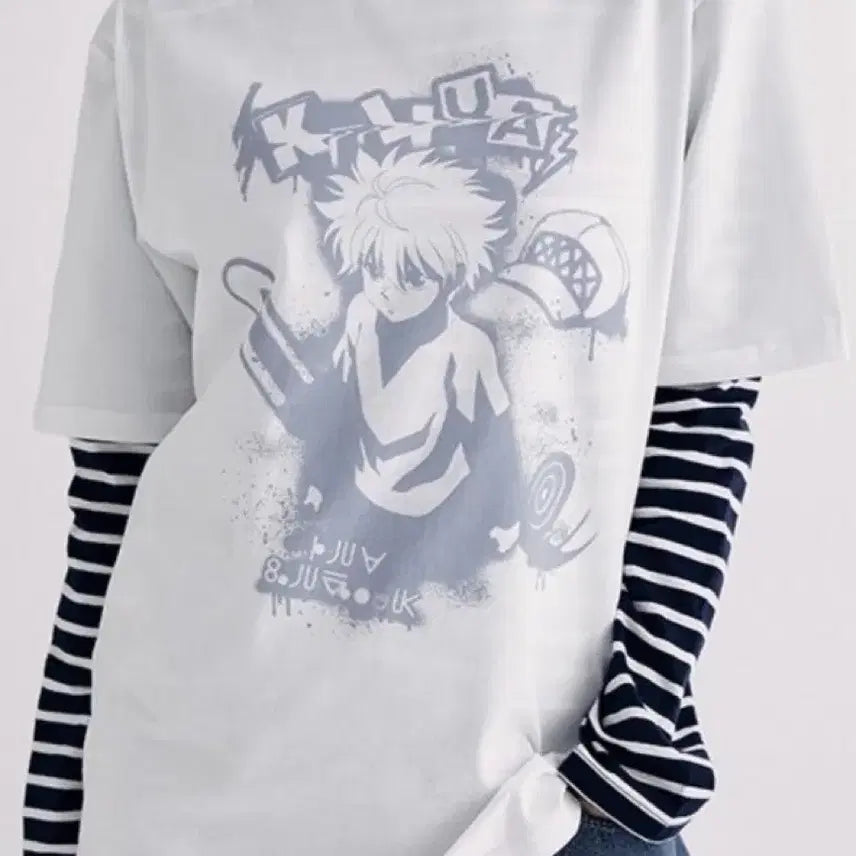 [BUNJANG] SPAO Hunter x Hunter Killua T-Shirt / 스파오 헌터헌터 키르아 티셔츠 s