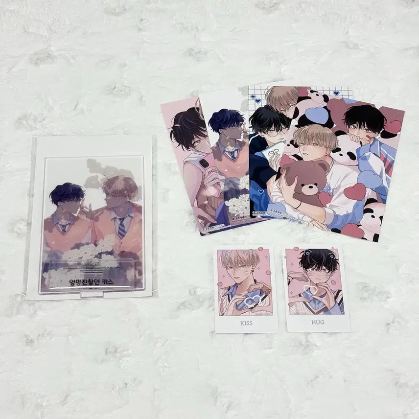 [BUNJANG] Various Artists "A Messy Kiss" Acrylic Standee &amp; Postcard Set / (일괄 가격) 스에히로 마치 엉망진창인 키스 아크릴 엽서 특전
