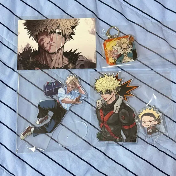 [BUNJANG] My Hero Academia Katsuki Bakugo Jikkou Acrylic Keyring / 나히아 히로아카 바쿠고 아크릴 스탠드 십걸 키링 코롯토 일러스트
