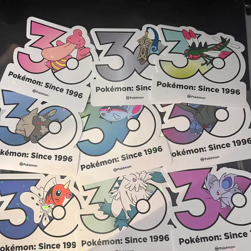 [BUNJANG] Pokemon 30th Anniversary Sticker Bundle Set (17 Stickers) / 일괄 17장 포켓몬스터 30주년 스티커 판매