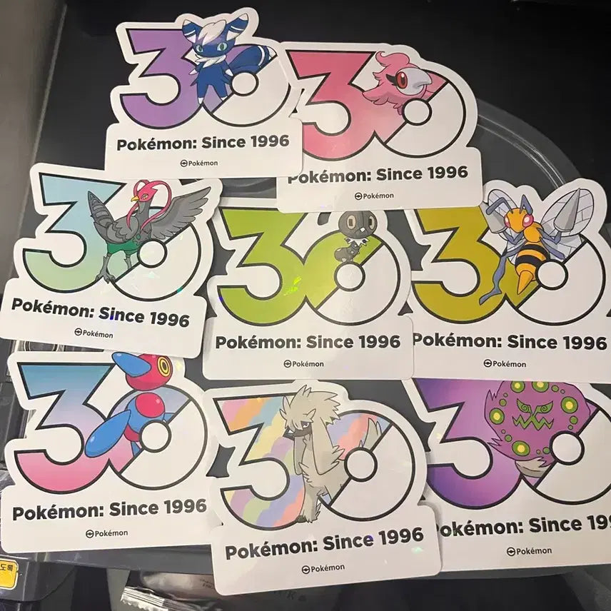 [BUNJANG] Pokemon 30th Anniversary Sticker Bundle Set (17 Stickers) / 일괄 17장 포켓몬스터 30주년 스티커 판매