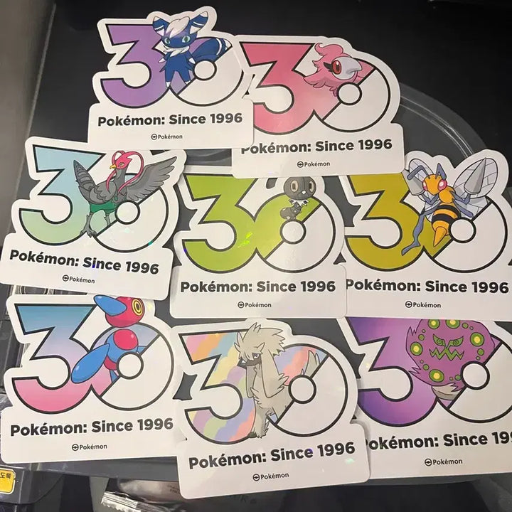 [BUNJANG] Pokemon 30th Anniversary Sticker Bundle Set (17 Stickers) / 일괄 17장 포켓몬스터 30주년 스티커 판매