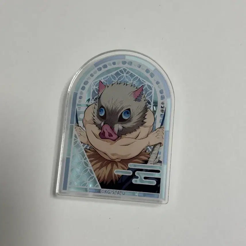 [BUNJANG] Demon Slayer: Kimetsu no Yaiba Inosuke Standing Acrylic Badge / 귀멸의칼날 스탠딩 아크릴뱃지 이노스케