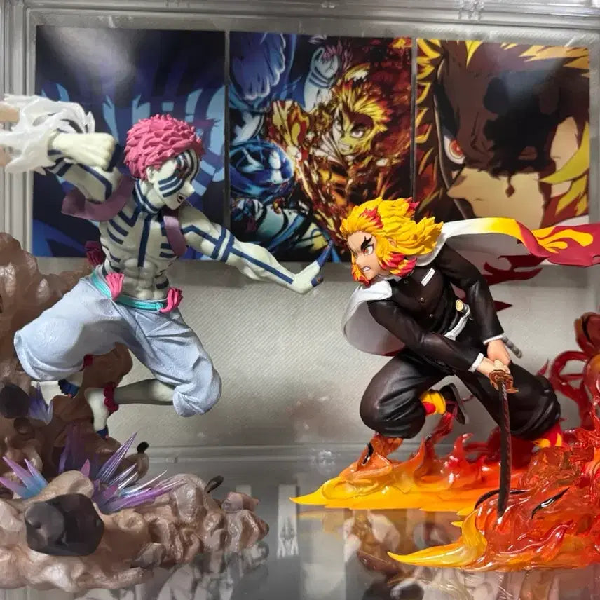 [BUNJANG] Aniplex+ Demon Slayer Kyojuro Rengoku &amp; Akaza 1/8 Scale Figure Bundle / 택포22만)아츠제로 렌고쿠 아카자 피규어 일괄 판매 귀멸의칼날