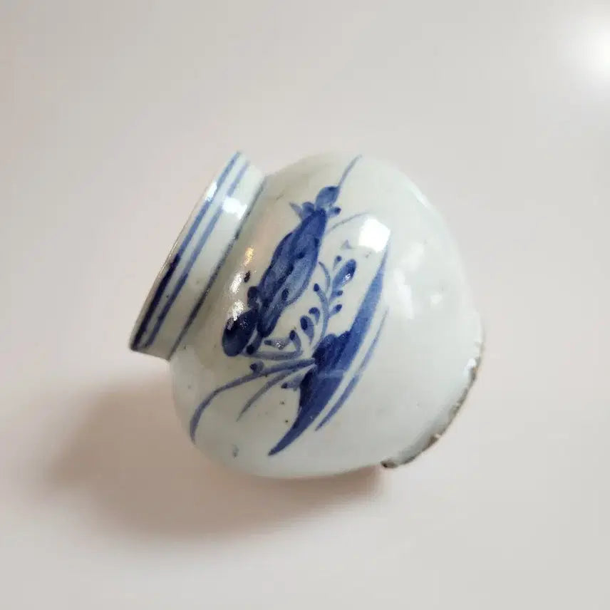 [BUNJANG] Joseon Dynasty Late Period Bunwon White Porcelain Blue-and-White &