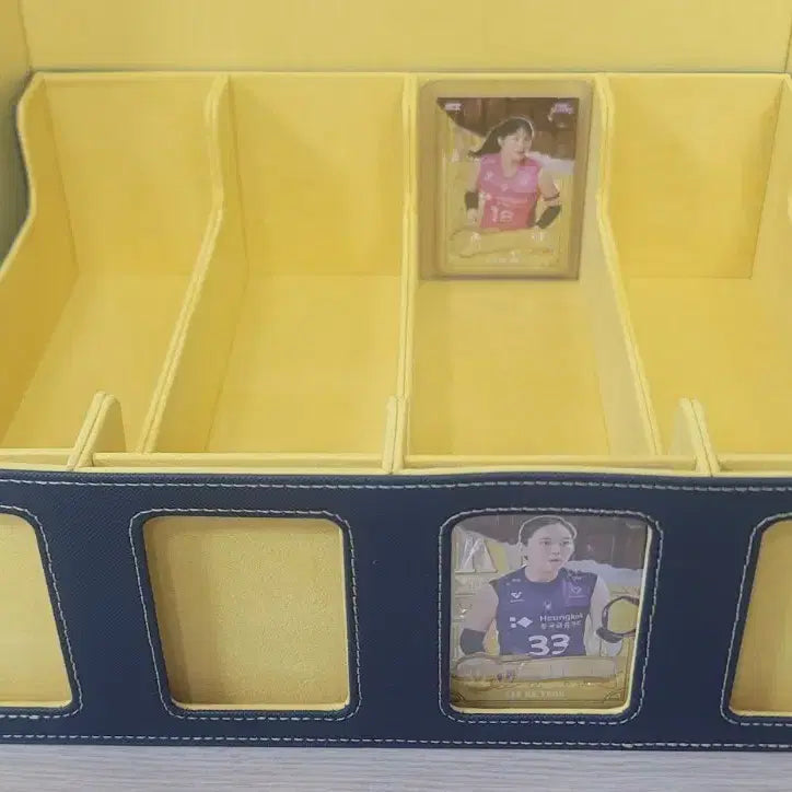 [BUNJANG] PU Leather Magnetic Card Storage Box - 4 Rows / 새상품 PU가죽 자석타입 탑로더 카드 보관함 4열