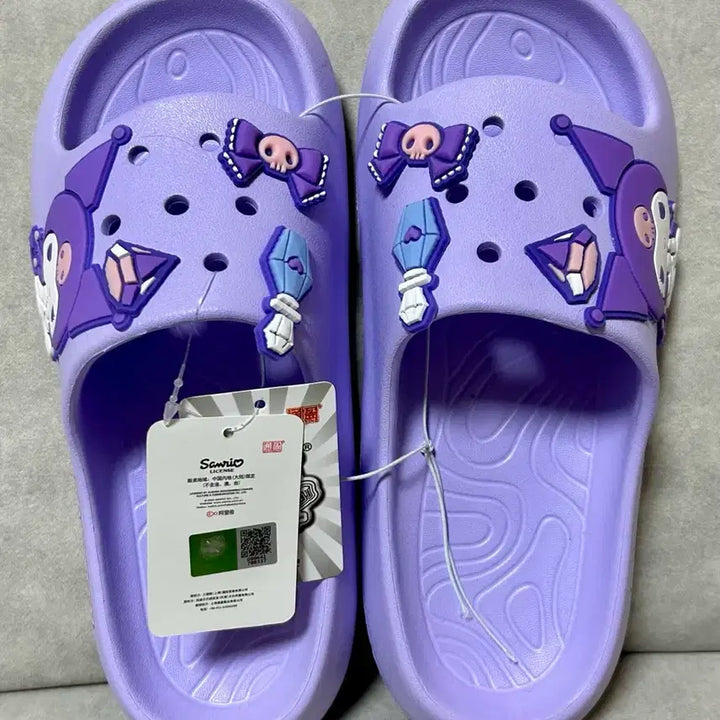 [BUNJANG] Sanrio Kuromi Slippers (240mm, fits up to 250mm) / 산리오 쿠로미 슬리퍼 240mm (250까지 가능)